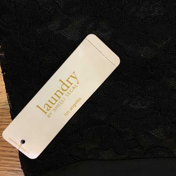 NWT LAUNDRY BY SHELLI SEGAL ZIP LACE SKIRT 4 - Picture 6 of 7